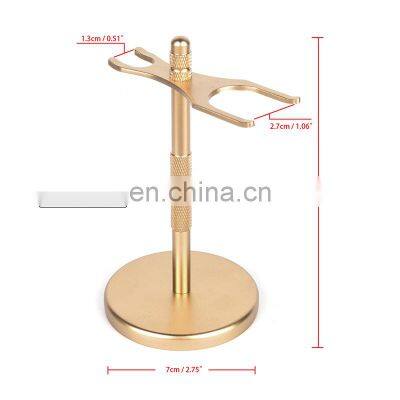 Zinc Alloy Razor Stand Stable Razor Bush Holder Multipurpose Shaving Accessories 2 Colors