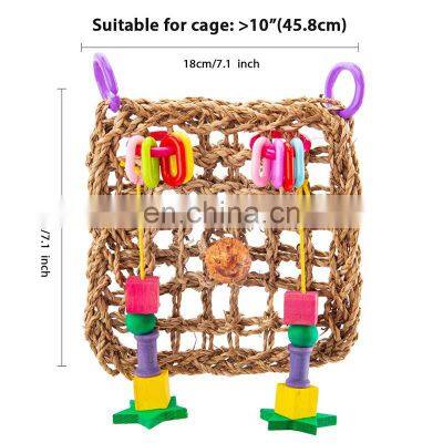 Branded Hanging Cage Chewing Animals Singing Wood Foraging Flying Birds Toy photo-3