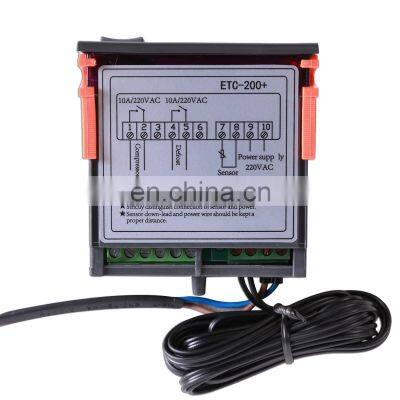 NTC Temperature Sensor Digital Thermostat Temperature Humidity Controller ETC-200+ photo-4