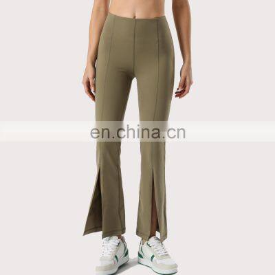 New Style Casual Flare Trousers Fitness Gym Wear Workout Sports Yoga Bu High Waist Running Yoga wear Pants