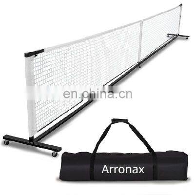 22FT Wide 36 Inch Height at Side Lines Pickleball Net with Wheels Outdoor Retractable Portable Pickleball Net