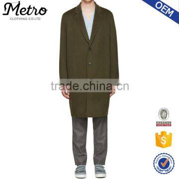 2017 khaki men's overcoats single breasted Latest Design