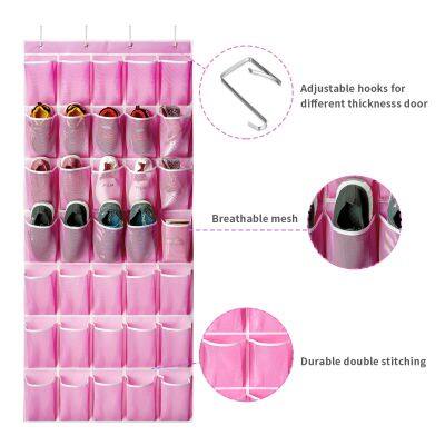 35 Pocket Over The Door Shoe Organizer, Door Hanging Storage Shoe Holder Rack for Large Capacity Shoe Organizer for Men and Women Kids Closet Bedroom Bathroom photo-2