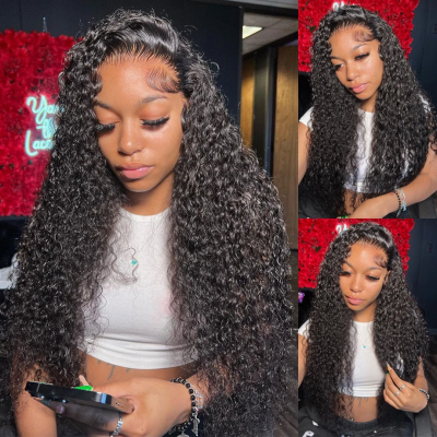 Wig 100% human hair virgin hair lace wig Curly