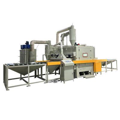 Automatic Roller Conveyor Sand Blasting Machines In-line Feed Roller Conveyor