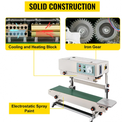 Портативный полуавтоматический горизонтальный непрерывный машин для запечатывания пищевых пластиковых пакетов