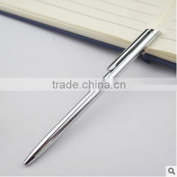 Custom high-end business hotel ads chromed metal ballpoint pen