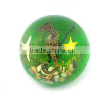 Green sea life glow in dark resin home desk acrylic decoration