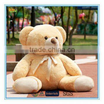 Cheap giant teddy bear brown color with ribbon