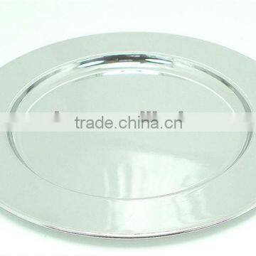 Stainless steel Round shallow dish plate