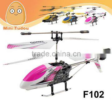 F102 3.5 CH IR RC Helicopter Mini Metal Remote Control Helicopter Gyro RTF