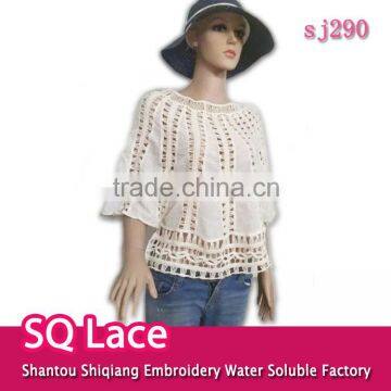 2016 ladies hot/embroidery cotton lace fabric for summers coat/T-shirt