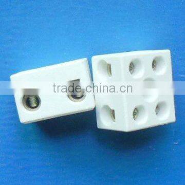 Hot !!!! 2 wire 5 Holes porcelain/ ceramic connector / terminal block ( 4 years golden supplier )High frequency porcelain