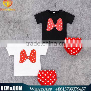 2016 Summer New Style Cute Boutique Design Pure Cotton Wearing Cute Baby Cloth Sets