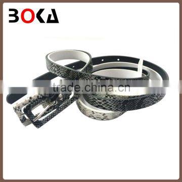 Factory Wholesale Fancy Ladies Belt Snakeskin Dressy Belt ,Hot Selling Ladies' Fashion Pu Belt