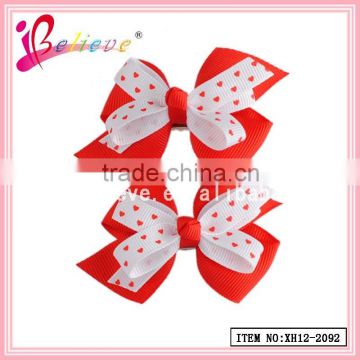 Boutique crafts grosgrain hair bow wholesale valentine's day gift