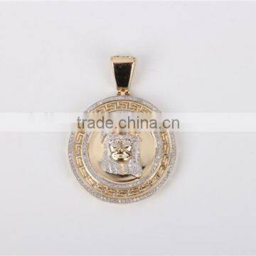 European Style Gold or Silver Coin Jesus Face Pendant for Hip Hop Men photo-2