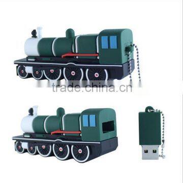 Factory custom old-style Steam train USB PVC 16gb 64gb U-disk