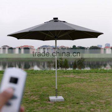 Automatic Remote Control Solar Light Outdoor Solar Beach Umbrella Aluminum Solar Cheap Umbrella photo-2