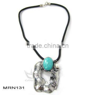 2011 Fashion Natural Stone Necklace turquoise stone