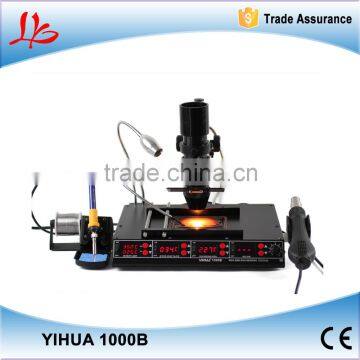 YIHUA 1000B 3 Functions in 1 Infrared Bga Rework Station SMD Hot Air Gun+75W Soldering Irons+540W Preheating Station