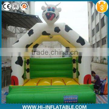 inflatable bouncer, inflatable jumper, inflatable bouncy castle with cow cartoon for kids