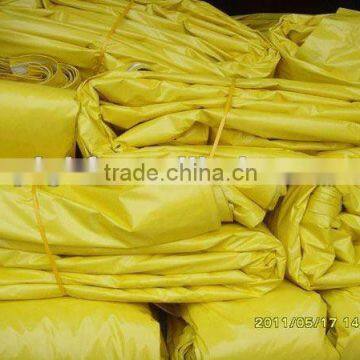 210gsm yellow water resistant materials& pe tarpaulin sheet for sale