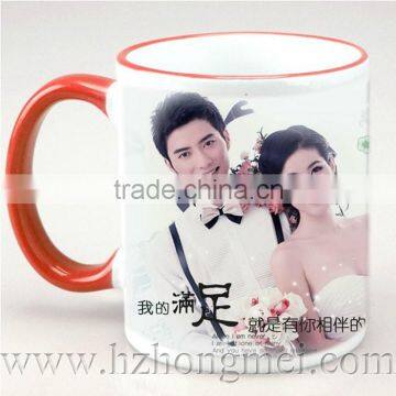 DIY 2015 Sublimation Mug,great A White Mug and Edge Color Mug for Heat Transfer ,inside Color Mug,beside Color Mug,ceramic Mug photo-2