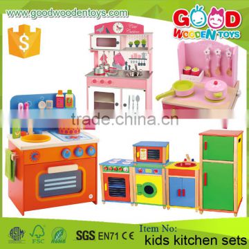 2016 Hot Selling Toys Kitchen For Children Wooden Green Kitchen Set Wooden Pretend Play Toy Kitchen Set