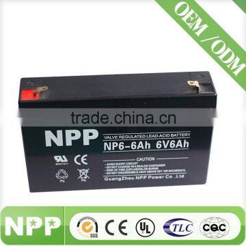 6v6ah AGM storage battery for UPS