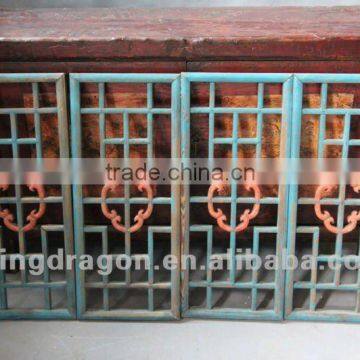 Chinese antique furniture pine wood Shanxi blue screen