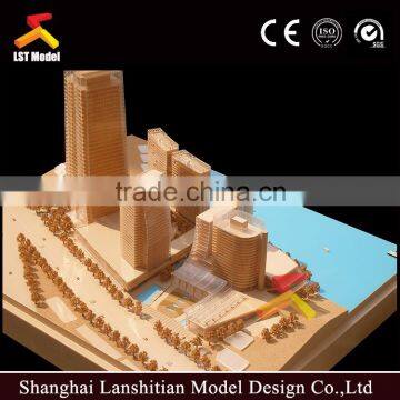 custom wood scale model for hotel building model