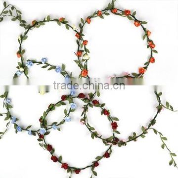 New Boho Ladies Floral Flower Festival Wedding Garland Forehead Hair Head Band H159