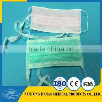 disposable medical Non-woven face mask tie on /ear loop 3ply/2ply/disposable mask