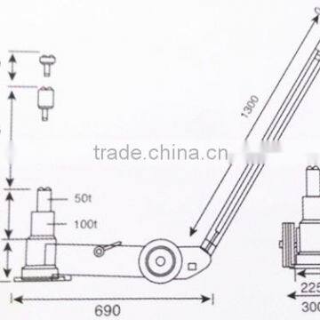 100T High Quality Penumatic Hydraulic Floor Jack for Sale photo-4