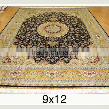 classic design handmade silk rug hand knotted persian silk carpets for home hotel villa and prayers silk rug