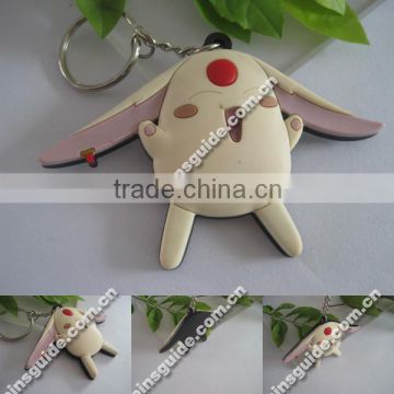 Cartoon design cheap 3d custom shaped soft pvc keychain