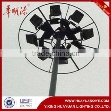 15m, 20m, 30m lift type High mast lighting pole Vertical mounted telescopic mast light tower lighting pole/tower price