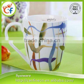 Classic V Shaped Ceramic Coffee Mug with customized Printing