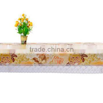 PVC/PEVA Lace Tablecloth With Flannel Backing, High Quality & Waterproof & Oil Proof photo-5