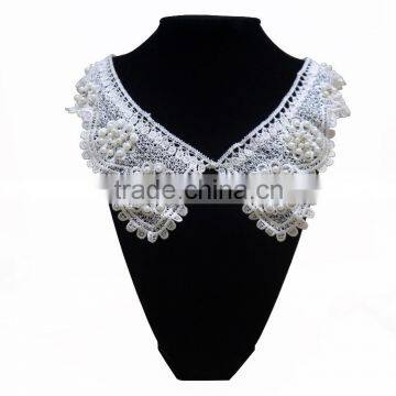 eco-friendly feature water soluble Cotton Material embroidery design necklace For ladies dress