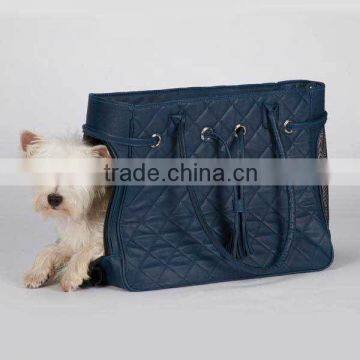 Soft Sided Quilted Fashionable Black Pet Carrier Bag 2015