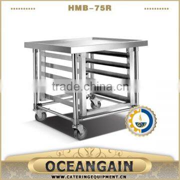 HMB-75R Practical Stainless Steel Mobile Bench with Under Rack