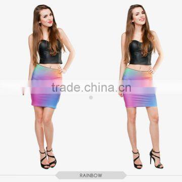 Online Top Selling Personalized Sublimation 3D Print Girls Sexy Mini Skirt photo-6