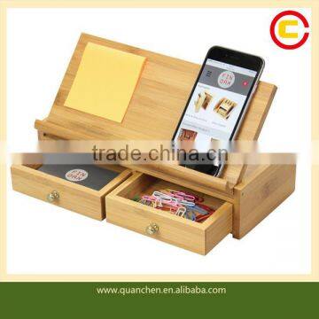 Chic portable desktop office wood desk organizer with Drawers                        
                                                Quality Choice