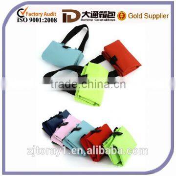 Cheap double handle fancy recycled foldable bag for shopping