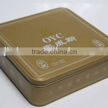 Square tinplate moon cake box made in China