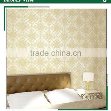 customizable foaming non woven wallpaper, luxury damask wall decor for home , best quality wall covering company