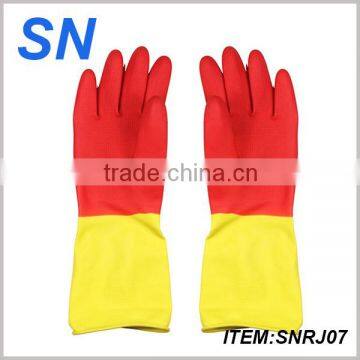 SN hot fashion useful yellowor pink latex household glove