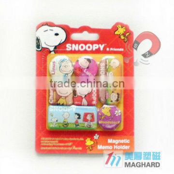 promotional items Gift epoxy magnet blister card packing snoopy fridge magnet